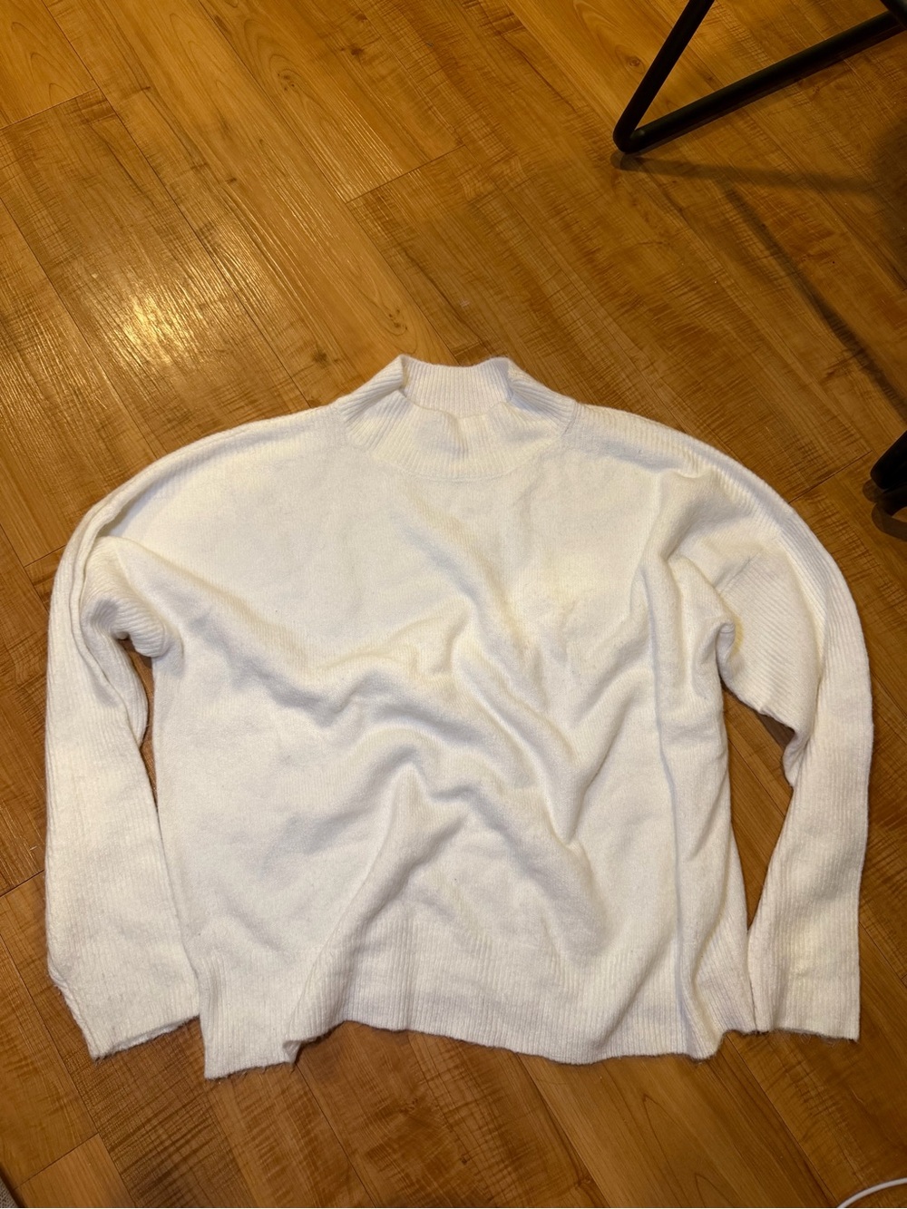 White Mock Neck Sweater